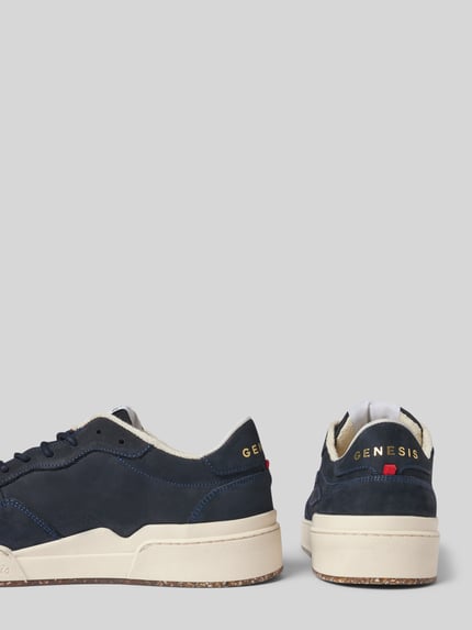 Genesis Sneakers met labelpatch model 'Soley Porto Nubuck' Marineblauw - 2
