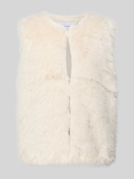 VILA Gilet van imitatiebont, model 'REMY' Offwhite - 2