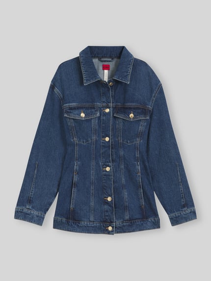 HUGO Slim Fit Jeansjacke aus reiner Baumwolle Modell 'HUGO ICON_3' Marine 2