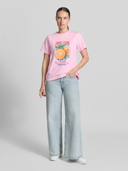ZABAIONE T-shirt met motiefprint model 'Or44ange' Roze - 1
