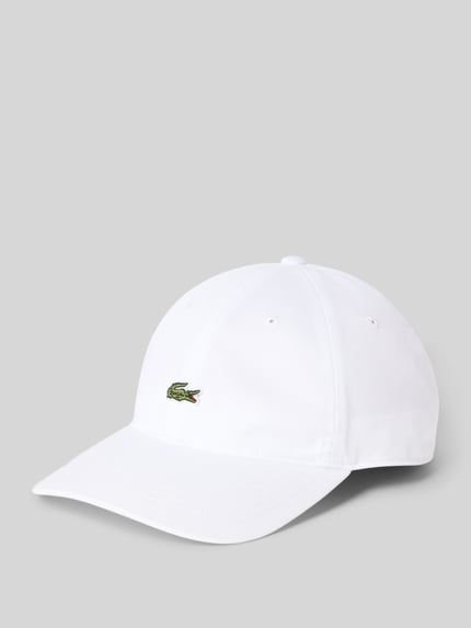 Produktfoto, Basecap aus reiner Baumwolle von Lacoste, efekt: jednolity kolor, naszywka z logo, wytłoczone logo, daszek, zapięcie na klamrę, wykończenie materiału: tkana faktura