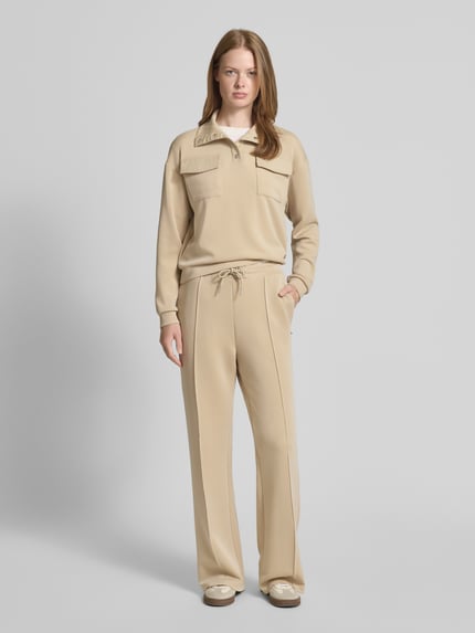 Scotch & Soda Sweatpants met siernaad en elastische band Zand - 1