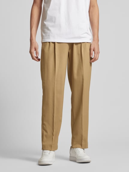 JACK & JONES Baggy Fit Anzughose mit Bundfalten Modell 'Julian' Beige 4