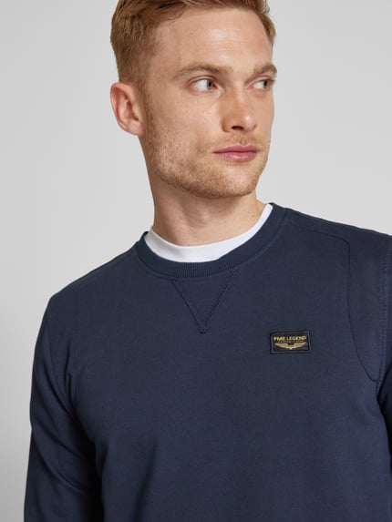 PME Legend Sweatshirt met labeldetail Marineblauw - 3