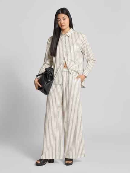 MAX&Co. Regular Fit Hemdbluse mit Brusttasche Modell 'BARI' Ecru 1