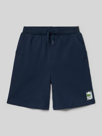 Productfoto, Regular Fit Sweatshorts uit katoenmix van s.Oliver RED LABEL, look: effen kleuren, labelpatch, elastische boord met tunnelkoord, zijsteekzakken, materiaalverwerking: sweat van katoenmix