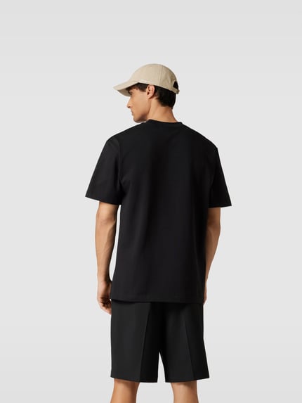 HAN Kjobenhavn T-shirt met labelstitching Zwart - 5