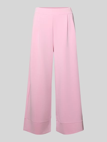 Produktfoto, Wide Leg Sweatpants mit Eingrifftaschen von Rich & Royal in Rosa, aus Modal-Mix mit Stretch-Anteil, elastischer Bund, glatte Textur.