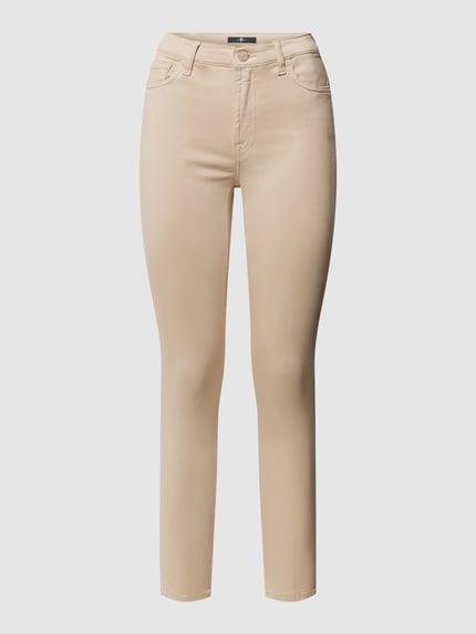7 For All Mankind Skinny Fit Stoffhose mit Stretch-Anteil Beige 2