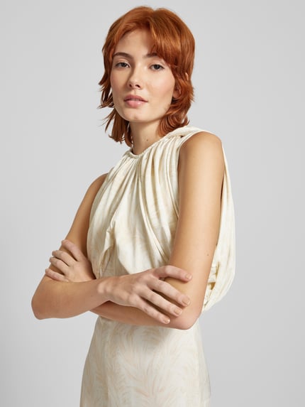 Rabanne Maxi-jurk met rimpelingen Ecru - 3