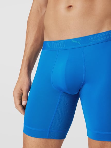PUMA Boxershorts mit elastischem Logo-Bund im 2er-Pack Modell 'Sport' Blau 3
