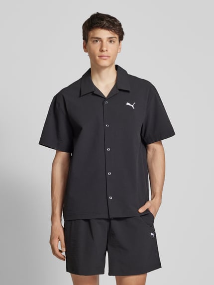 PUMA Performance Freizeithemd mit Label-Stitching Black 4