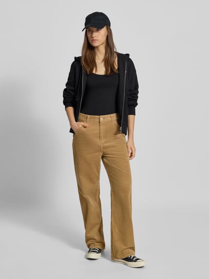 Carhartt Work In Progress Straight fit corduroy broek in 5-pocketmodel, model 'Coventry' Beige - 1