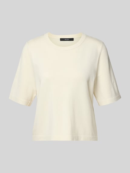 boxy fit gebreid shirt van viscosemix model 'VMSILJE' Shop The Look MANNEQUINE