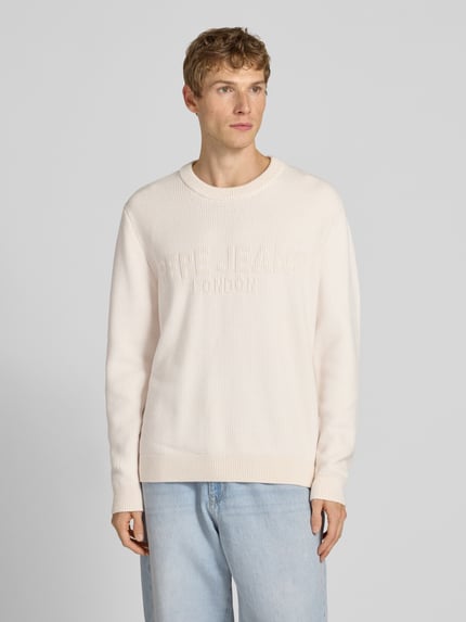 Pepe Jeans Regular Fit Strickpullover Viskose-Baumwoll-Mix Modell 'PHINEAS' Offwhite 4