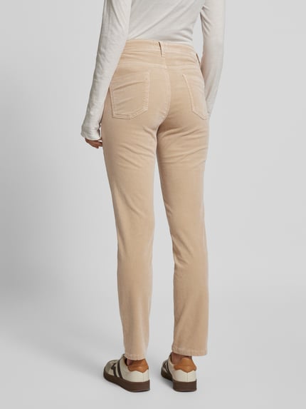CAMBIO Slim fit corduroy broek in 5-pocketmodel, model 'PIPER' Zand - 5
