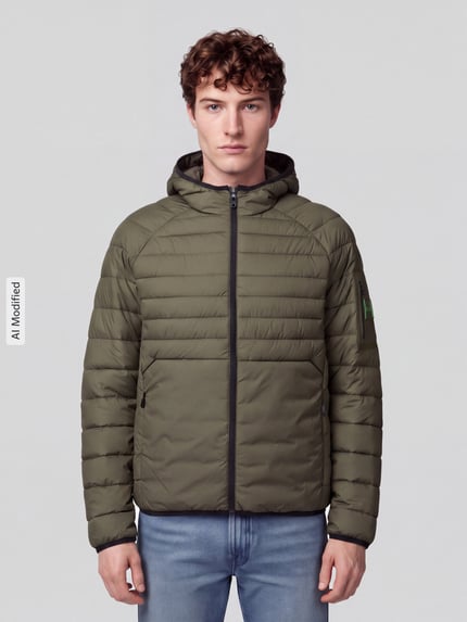 BOSS Green Regular Fit Steppjacke mit Kapuze Modell 'OW_Urbanex' Dunkelgruen 4