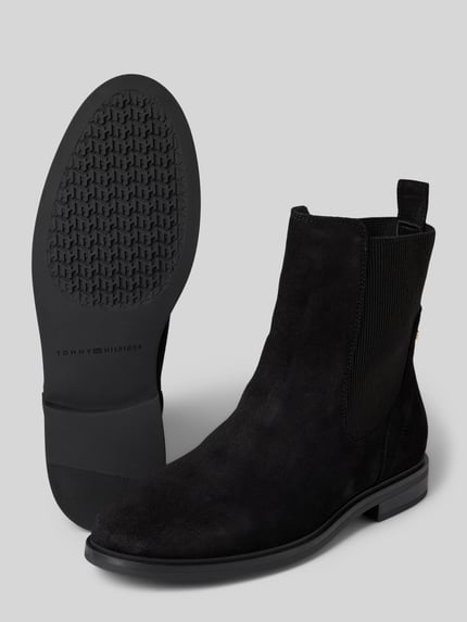 Tommy Hilfiger Chelsea boots van rundernappa Zwart - 4