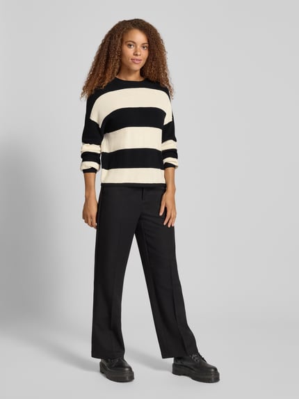ONLY Loose Fit Strickpullover aus Viskose-Mix Modell 'ATIA' Black 1
