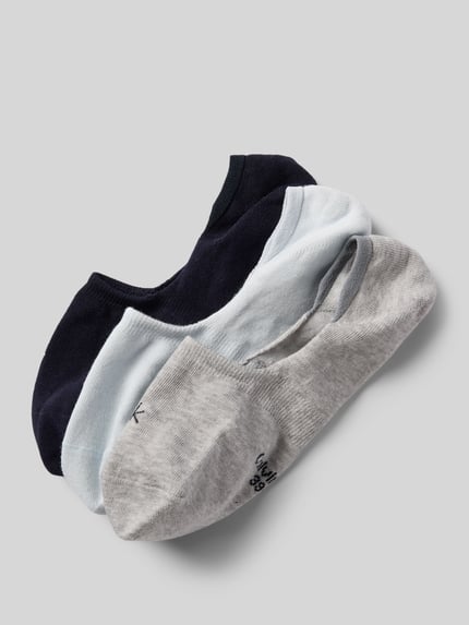 CK Calvin Klein Footies met gestikt logo model 'Footie' in set van 3 Lichtblauw - 1