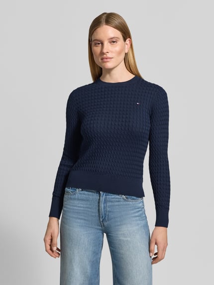 Tommy Hilfiger Regular fit pullover van puur katoen Marineblauw - 4
