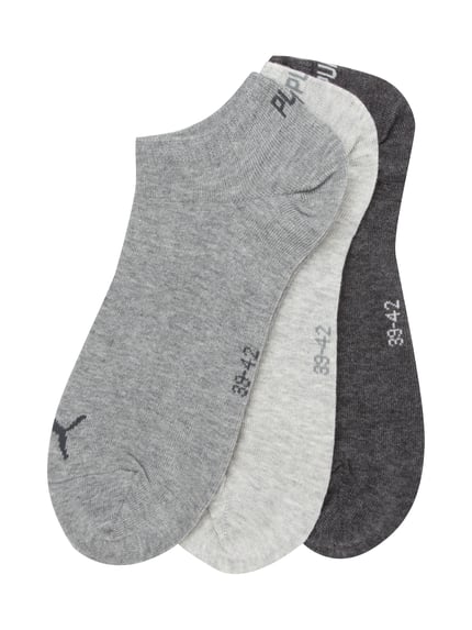Produktfoto, Sneakersocken mit Logo im 3er-Pack van PUMA, Heren, katoenmix met stretch, nauwsluitend, logoprint, set van 3