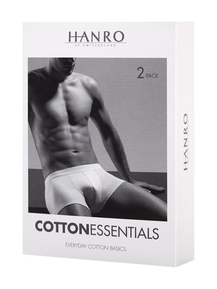 HANRO Boxershort met labeldetail in een set van 2 stuks Wit - 4
