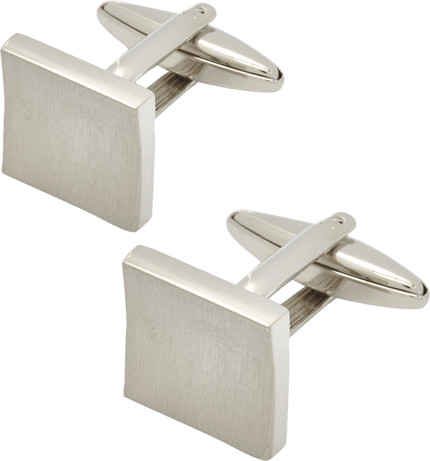 Lindenmann Manschettenknöpfe mit matter Oberfläche Silber 4