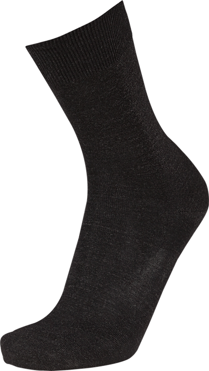 Produktfoto, Socken mit geripptem Abschluss von Falke in dunklem Farbton, Schurwoll-Baumwoll-Mix mit Stretch-Anteil, körpernaher Schnitt