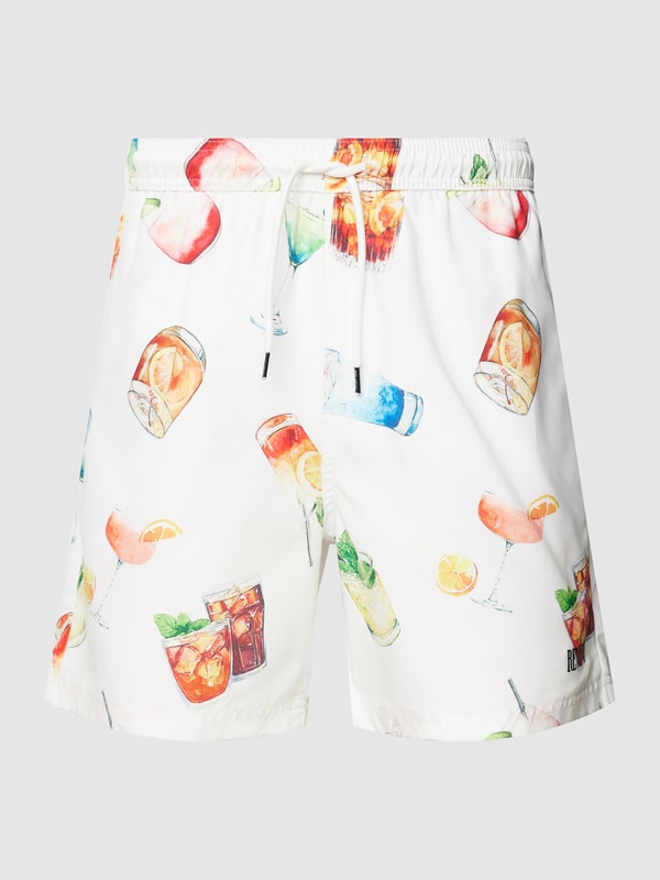 peek-cloppenburg.de | Swim shorts with an all-over pattern in white