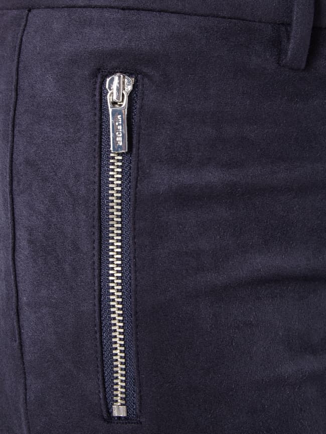 Tommy Hilfiger Hose in Velourslederoptik mit Zierreißverschlüssen 