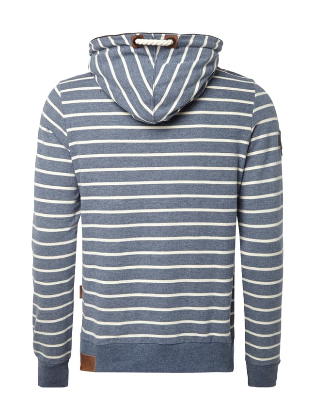 Sweatjacke Kapuzenpullover Gestreift Sweat Jacke Sweatjacke Blau