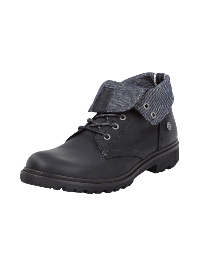 Tommy Jeans Lederboots mit Kontrastumschlag (black) online kaufen 