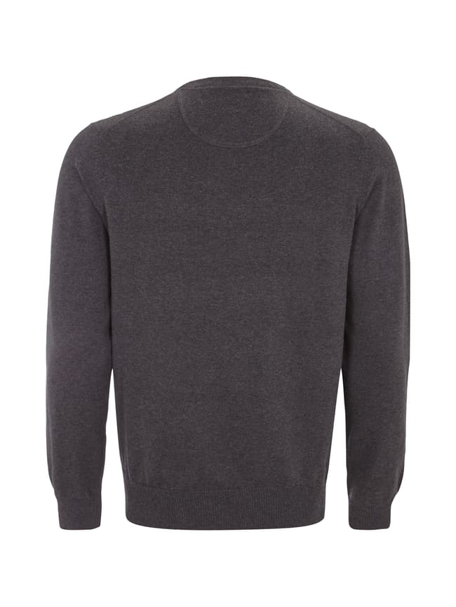 MCNEAL Strickpullover mit Logo-Stickerei (anthrazit melange 