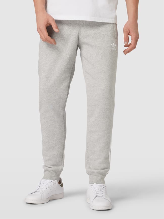 adidas Originals Sweatpants mit Logo Stitching Hellgrau Melange