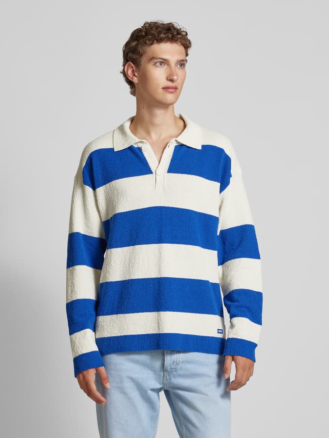 Hugo Blue Strickpullover mit Umlegekragen Modell 