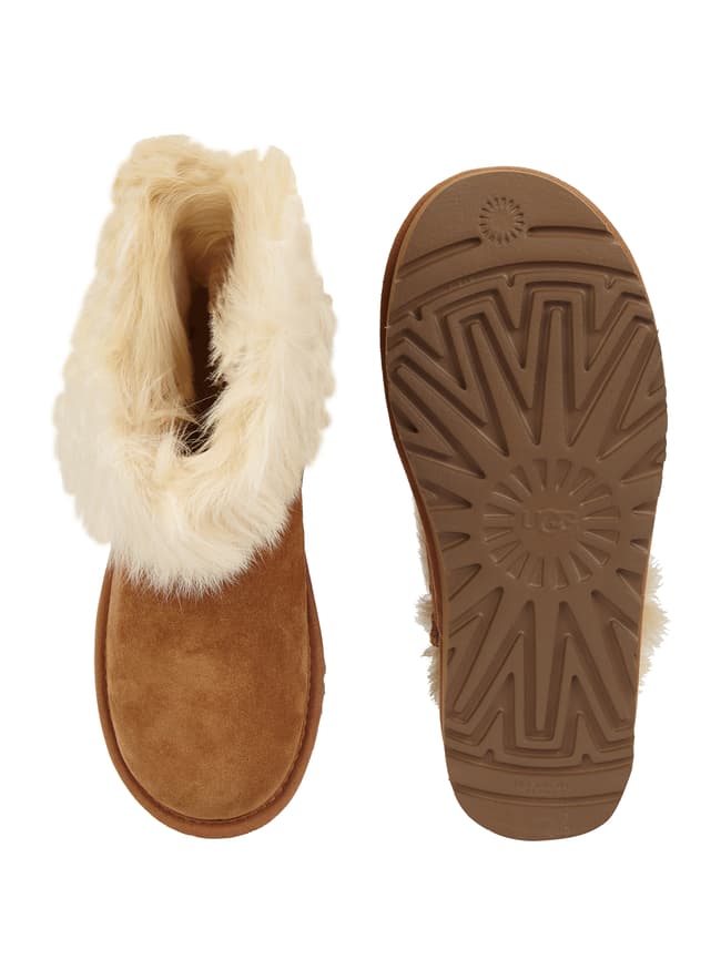 UGG Boots Milla aus Veloursleder mit Lammfellfutter hazel online kaufen