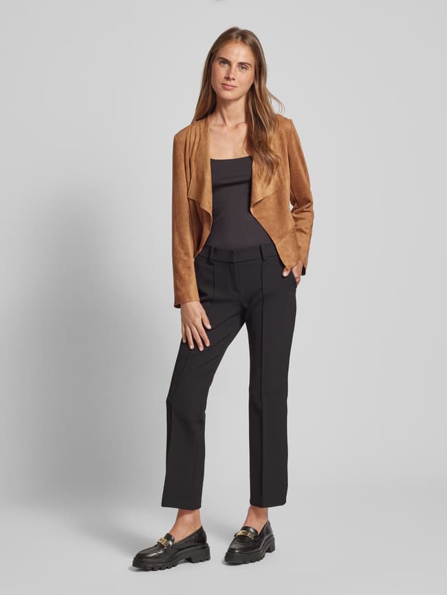 Lederblazer Braun Blazer Damen Lederoptik Leder Blazer Für Damen