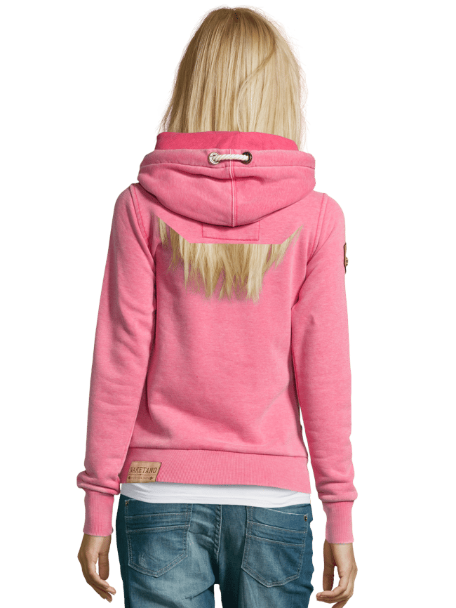 Sweatshirt mit Kapuze Wickel-Optik (pink) online kaufen