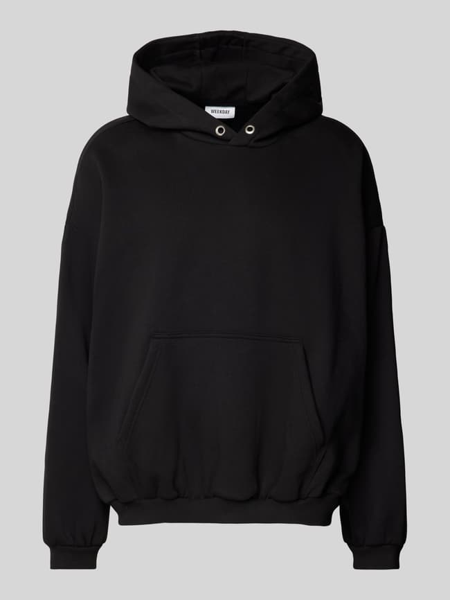 WEEKDAY Hoodie mit Känguru-Tasche Modell 'Leon' (black) online