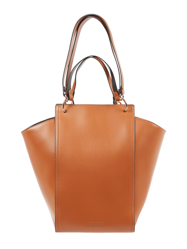 Coccinelle Trapezshopper aus Leder Modell Madelaine mittelbraun