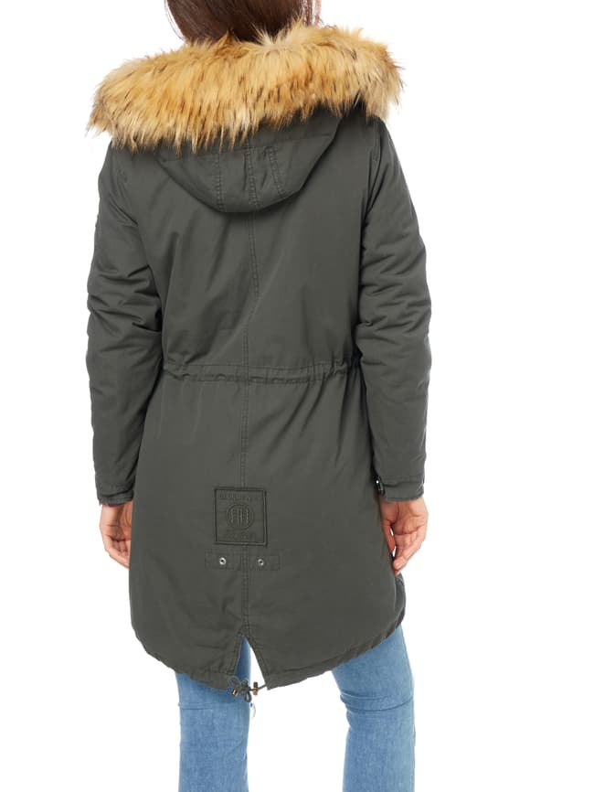 Blonde No. 8 Parka mit abnehmbarem Webpelz wattiert Dunkelgruen