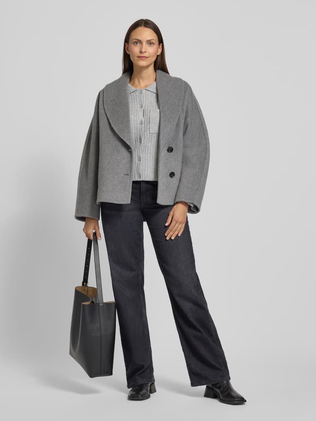 OPUS Cardigan mit Umlegekragen Modell 'Dinkine' (hellgrau) online