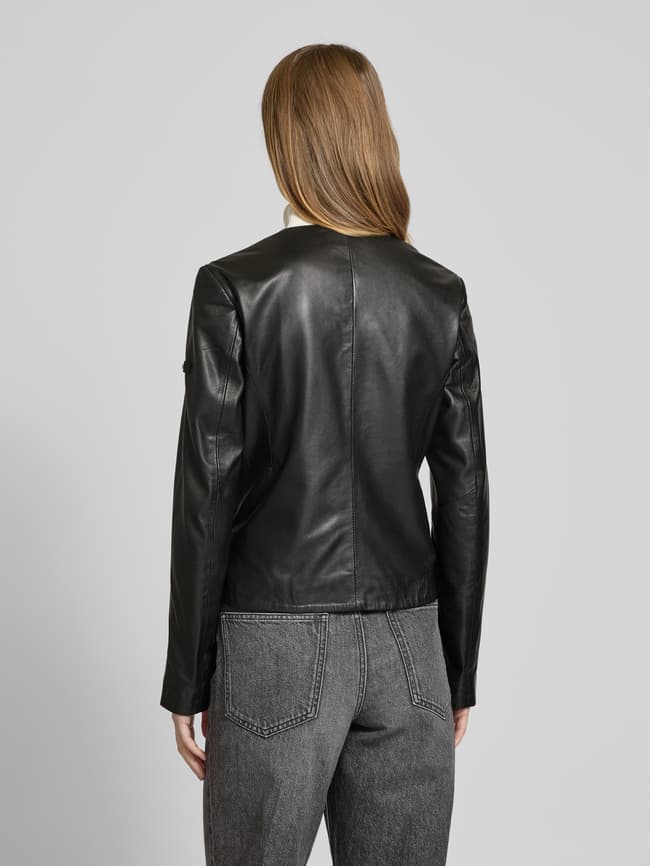 Peek Tigha Damen Lederjacke Cabrini Shaped Fit Lederjacke Aus