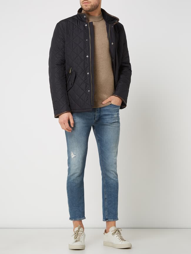 Barbour Steppjacke mit Pattentaschen Modell 'Powell' (marine