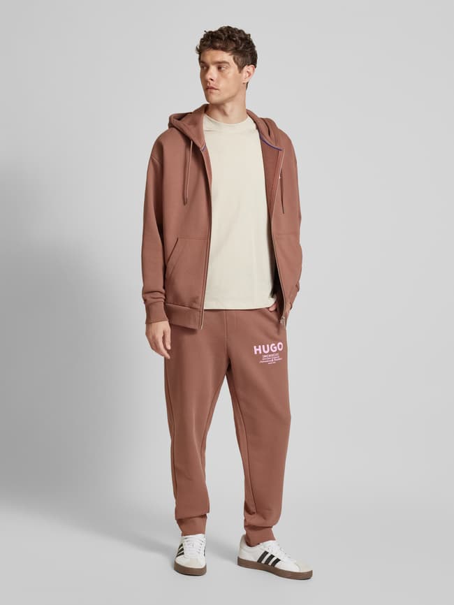 Hugo Blue Sweatjacke mit Label-Print Modell 