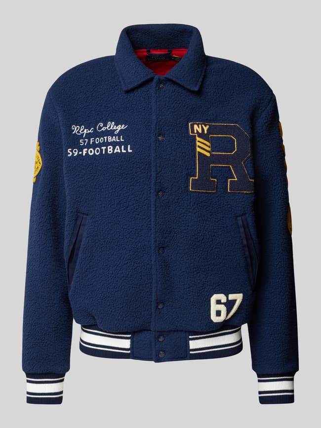 Polo Ralph Lauren Sweatjacke mit Label-Stitchings (marine) online 