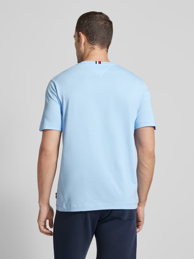 Tommy Hilfiger T-shirt met labelprint in lichtblauw online kopen P&C
