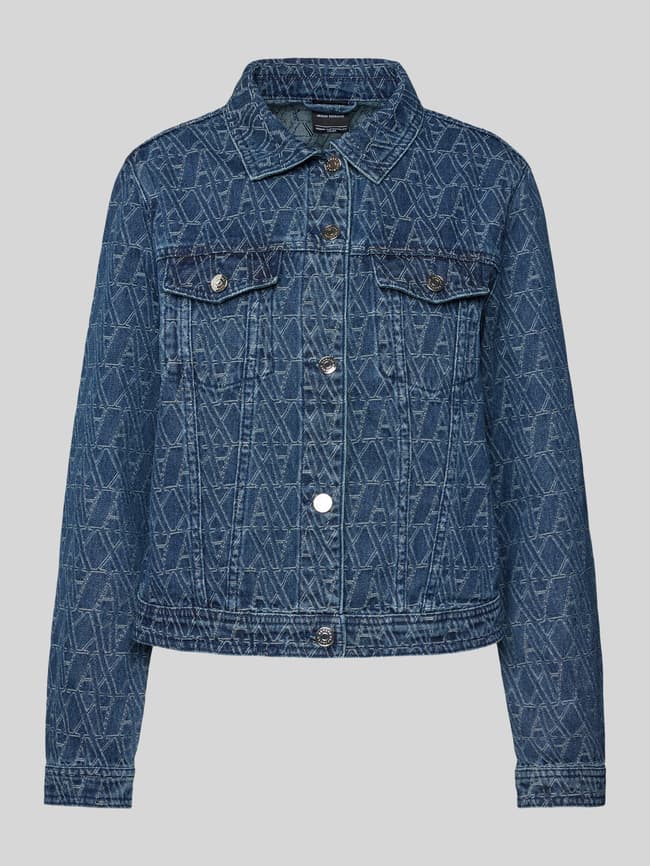 ARMANI EXCHANGE Jeansjacke mit Brustpattentaschen (blau