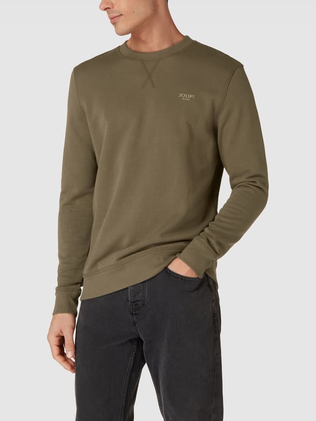 JOOP! Jeans Sweatshirt mit Label-Detail Modell 'Salazar' (oliv